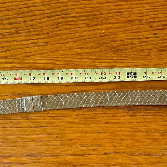 Alexis Kirk Beige Snakeskin Belt with Gold Plated Buckle main image 6